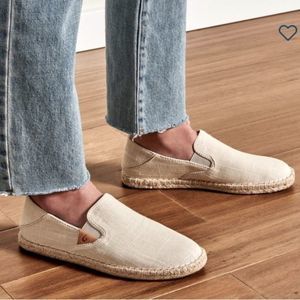 NEW Olukai Kaula Pa’ A Kapa Linen Espadrille Slip-On Shoe in Tapa Cream Size 9.5